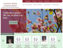 Tablet Screenshot of costnermaloyfuneralhome.com